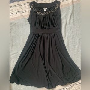 Cute a little black dress with beaded collar